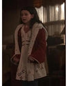 Wolf Man Matilda Firth Red Shearling Jacket