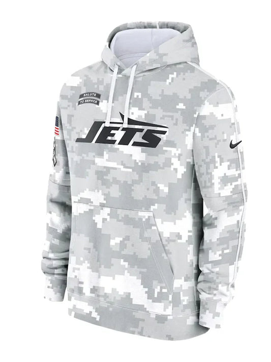 2024 New York Jets Arctic Camo Salute to Service HoodieRecreated Edition