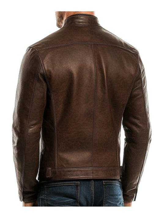 Adam Leather Brown Jacket – Men’s Premium Brown Leather Jacket
