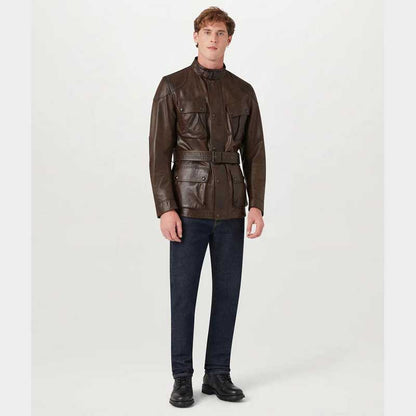 Men's Trialmaster Panther Leather Biker Jacket