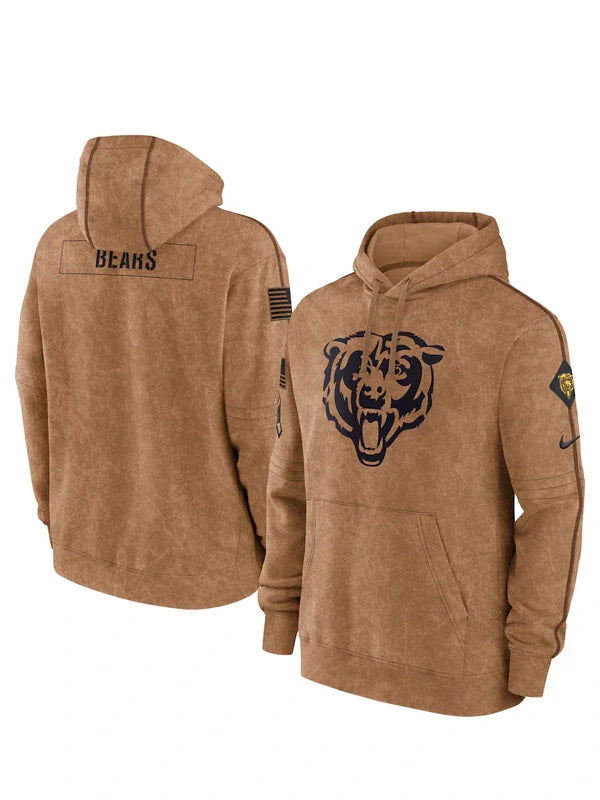 2023 Chicago Bears Salute To Service Hoodie Recreated Edition