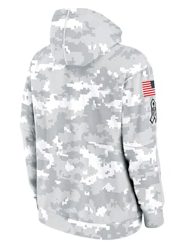 2024 Detroit Lions Arctic Camo Salute to Service Hoodie Recreated Edition
