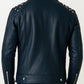Aiden Blue Leather Jacket – Men’s Leather Jacket (Blue)