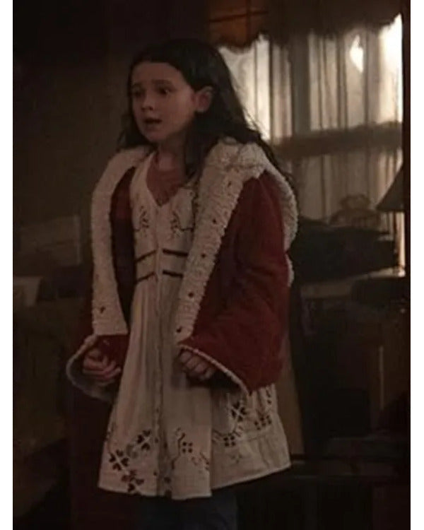 Wolf Man Matilda Firth Red Shearling Jacket