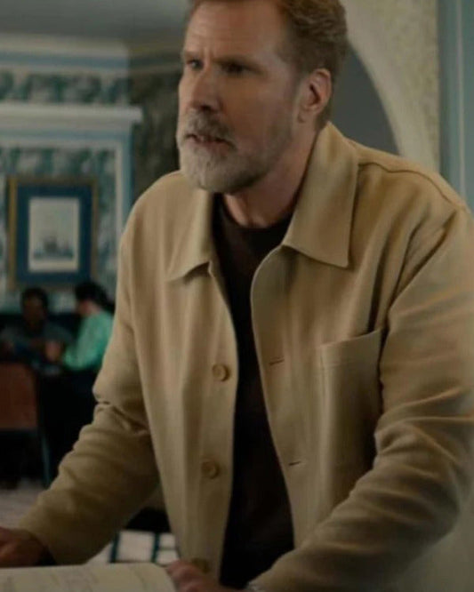 You’re Cordially Invited 2025 Will Ferrell Beige Jacket
