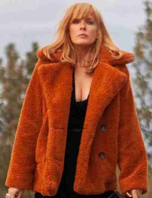 Kelly Reilly Yellowstone Shearling Coat
