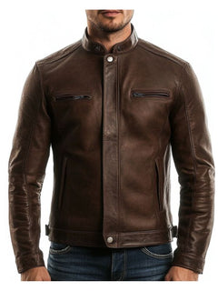 Adam Leather Brown Jacket – Men’s Premium Brown Leather Jacket