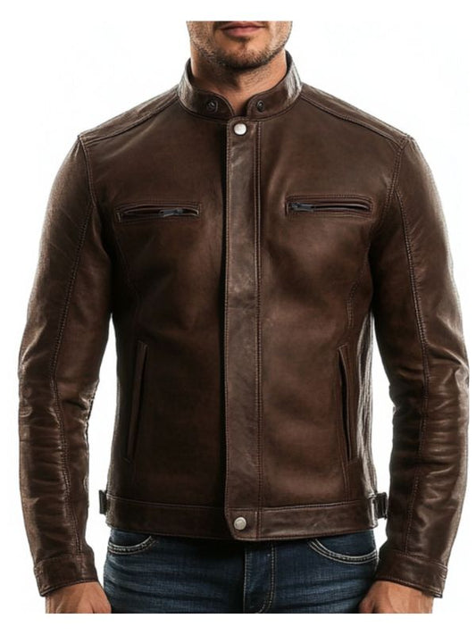 Adam Leather Brown Jacket – Men’s Premium Brown Leather Jacket