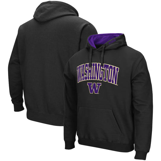 Washington Huskies Black Pullover Hoodie (Recreated Edition)