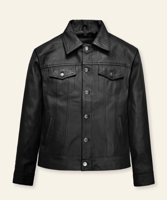 Yellowstone Rip Wheeler Black Leather Jacket